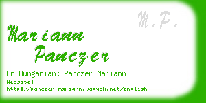 mariann panczer business card